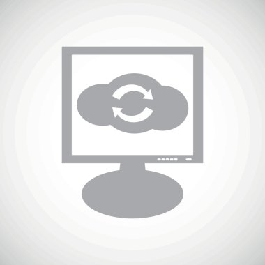 Cloud exchange grey monitor icon