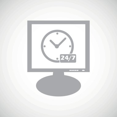 Overnight daily grey monitor icon