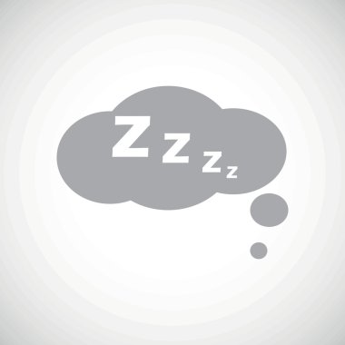 Grey sleeping icon