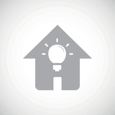 Grey house light icon