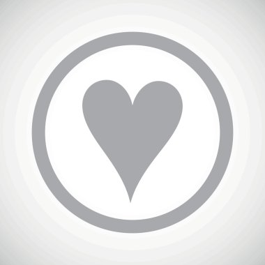 Grey hearts sign icon