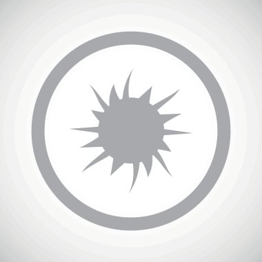 Grey starburst sign icon
