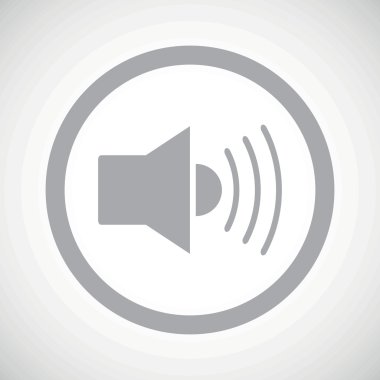 Grey loudspeaker sign icon