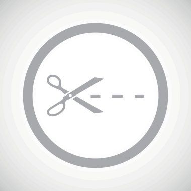 Grey cut sign icon