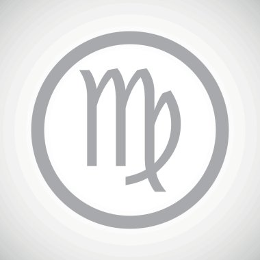 Grey virgo sign icon