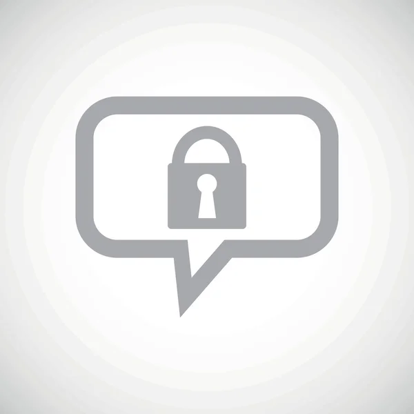 Locked grey message icon — Stockvector