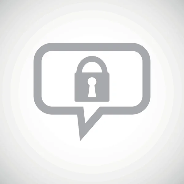 Locked grey message icon — Stockový vektor