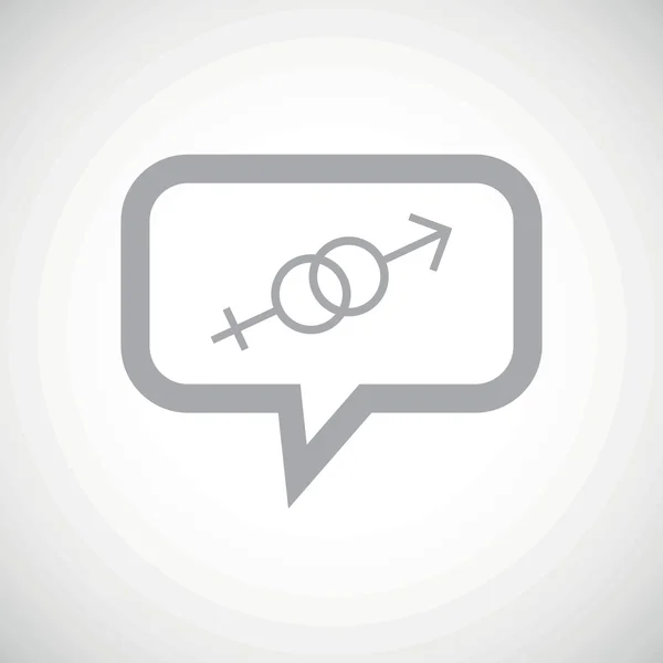 Gender grey message icon — Stock Vector