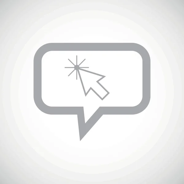 Arrow cursor grey message icon — Stock Vector