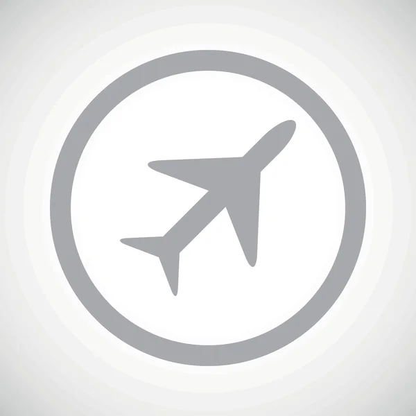 Grey plane sign icon — Stock vektor