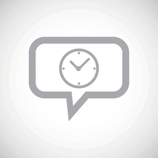 Clock grey message icon — 스톡 벡터