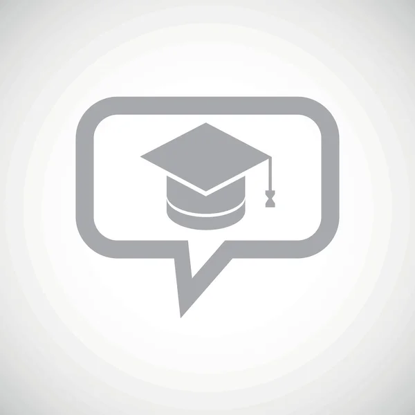 Graduation grey message icon — Stok Vektör