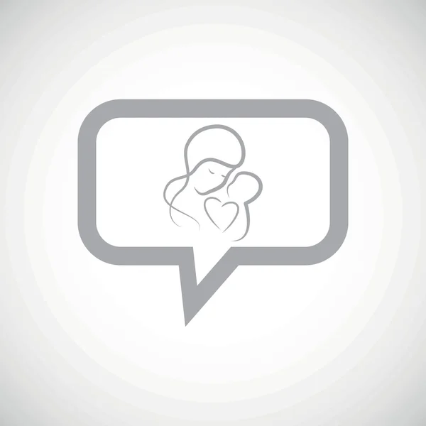 Icône message gris soins maternels — Image vectorielle
