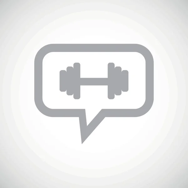 Barbell grey message icon — Διανυσματικό Αρχείο