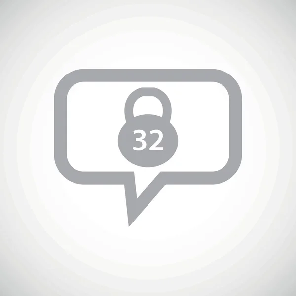 Dumbbell grey message icon — Stok Vektör