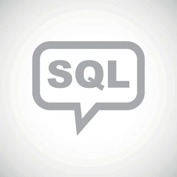 Icône de message gris SQL — Image vectorielle