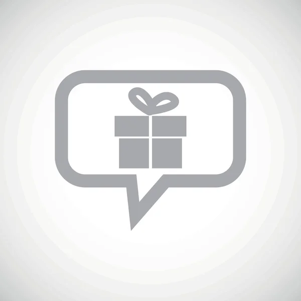 Gift grey message icon — Διανυσματικό Αρχείο