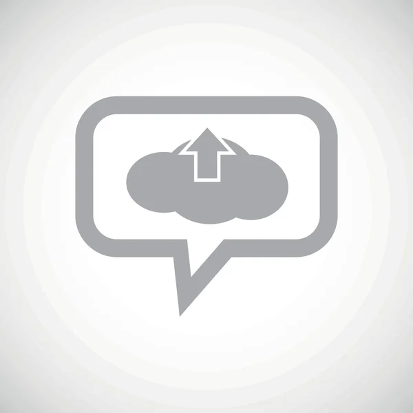 Cloud upload grey message icon — Stockový vektor
