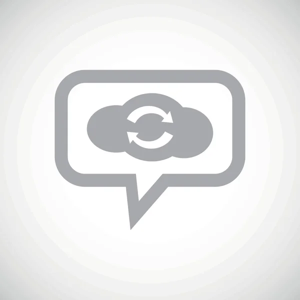 Cloud exchange grey message icon — 图库矢量图片