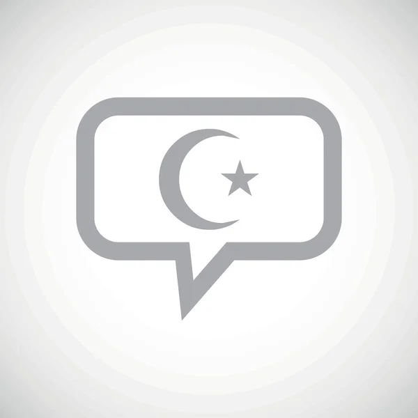 Turkey symbol grey message icon — 图库矢量图片