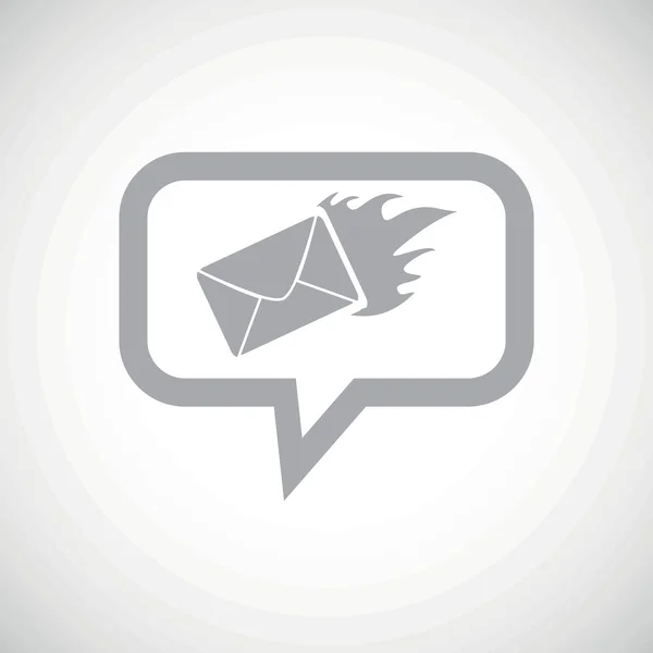 Burning letter grey message icon — 图库矢量图片