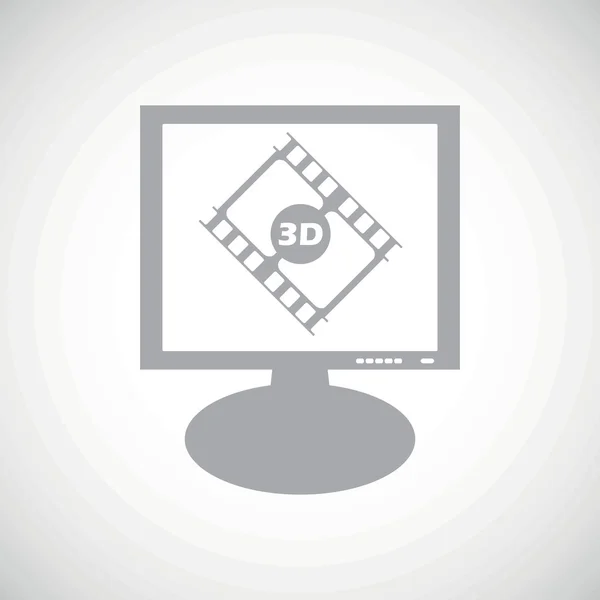 3D Film graues Monitor Symbol — Stockvektor