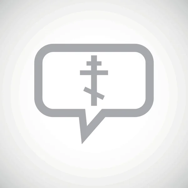 Croix orthodoxe icône de message gris — Image vectorielle