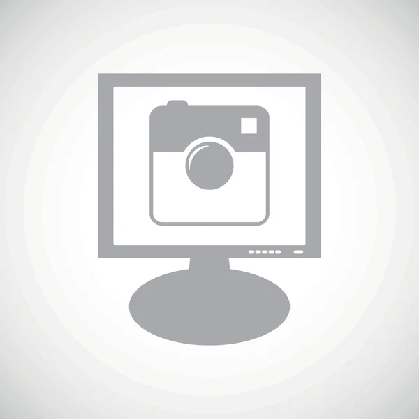 Square camera grey monitor icon — Stock vektor