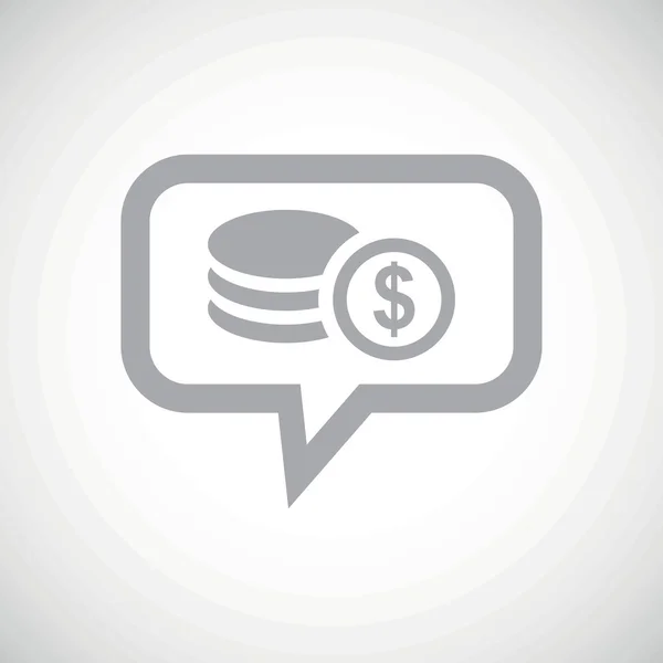 Dollar rouleau grey message icon — Stock vektor