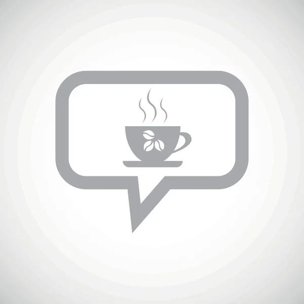 Coffee grey message icon — 图库矢量图片