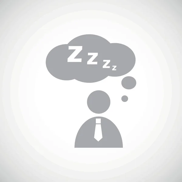 Grey sleeping person icon — Stock vektor