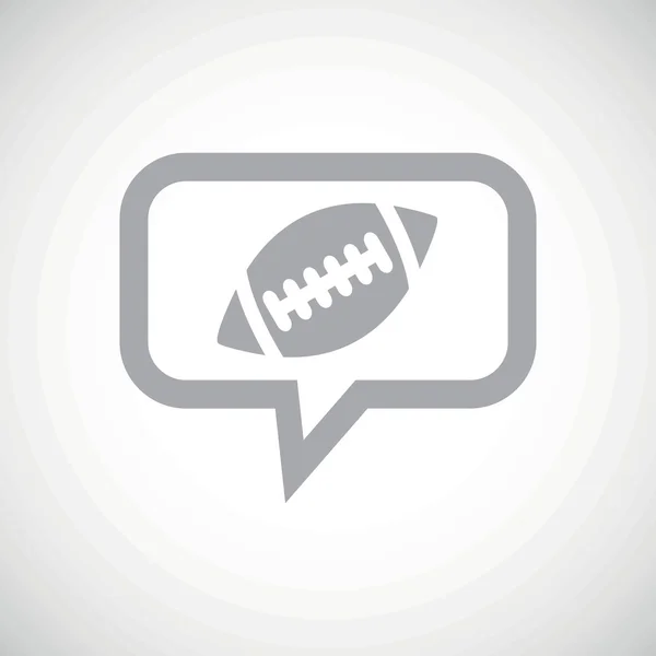 Rugby grey message icon — 图库矢量图片