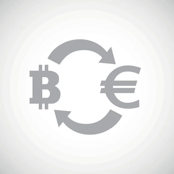 Grey euro bitcoin exchange icon — Stockový vektor