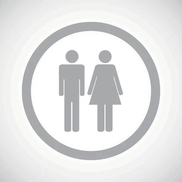Homme gris femme signe icône — Image vectorielle
