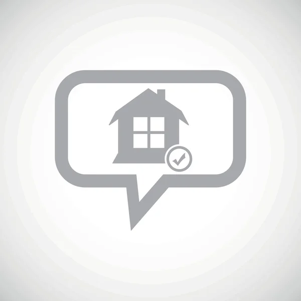 Select house grey message icon — Stockový vektor