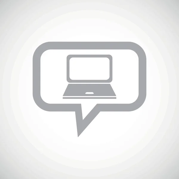Icône de message gris ordinateur portable — Image vectorielle