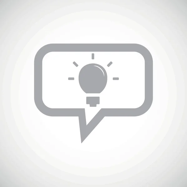 Icône de message gris ampoule — Image vectorielle