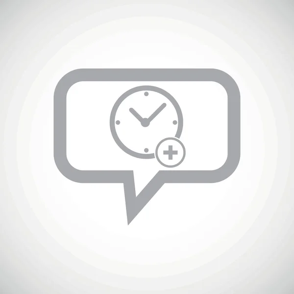 Add time grey message icon — 스톡 벡터