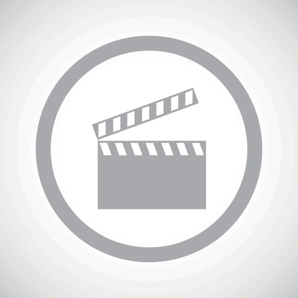 Grey clapperboard sign icon — Stockvector