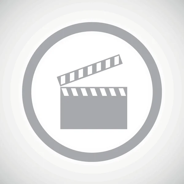 Grey clapperboard sign icon — ストックベクタ