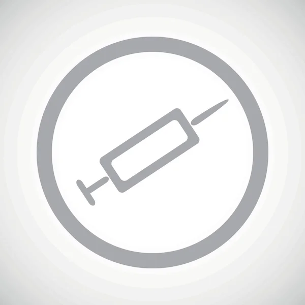 Grey syringe sign icon — Stock Vector