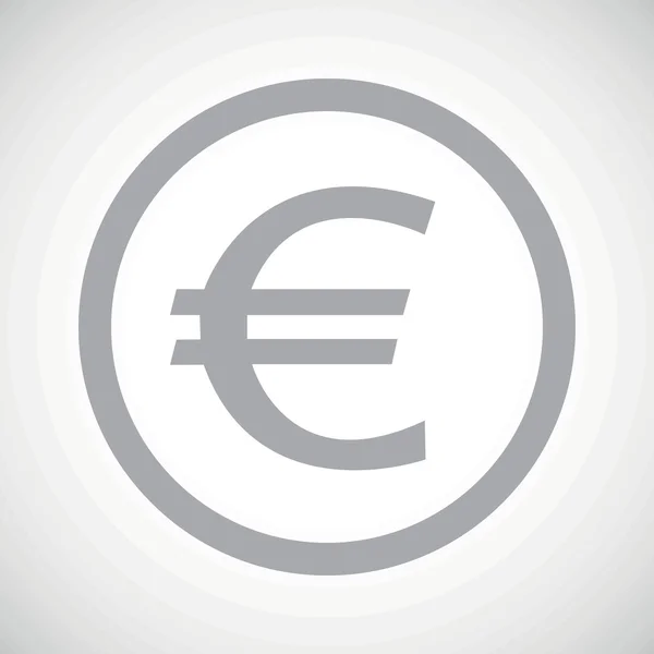 Grey euro sign icon — ストックベクタ