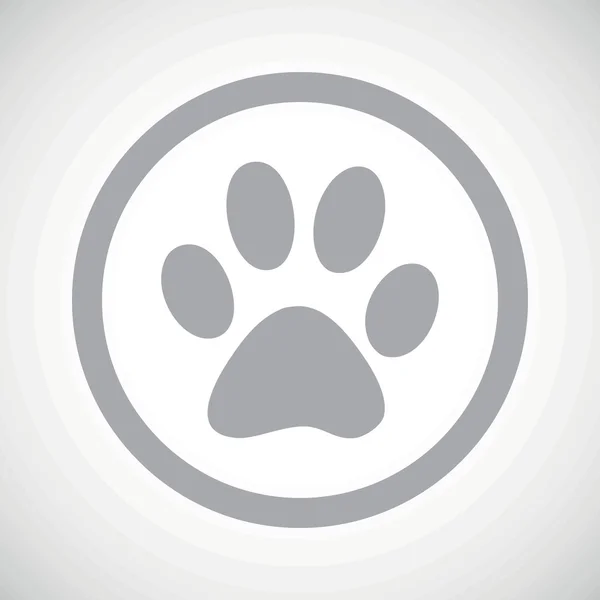 Grey paw sign icon — 스톡 벡터