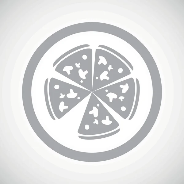 Grey pizza sign icon — Stock Vector