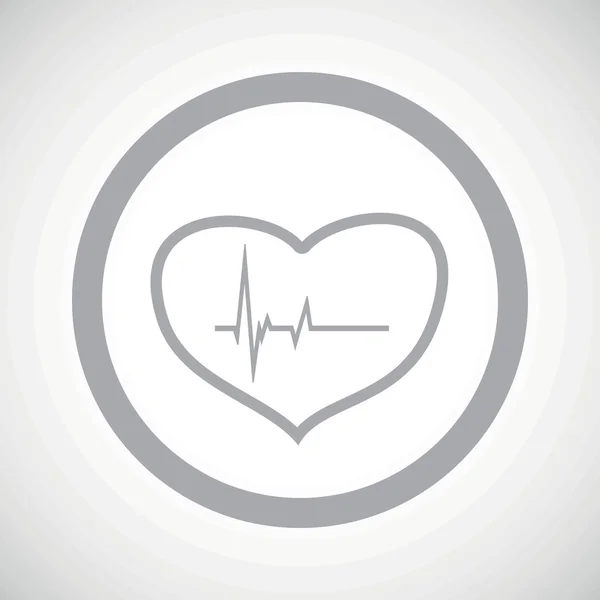 Grey cardiology sign icon — Stockvector