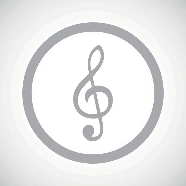 Grey treble clef sign icon — Stok Vektör