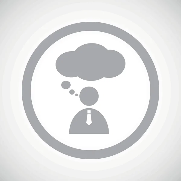 Grey thinking person sign icon — Stock vektor