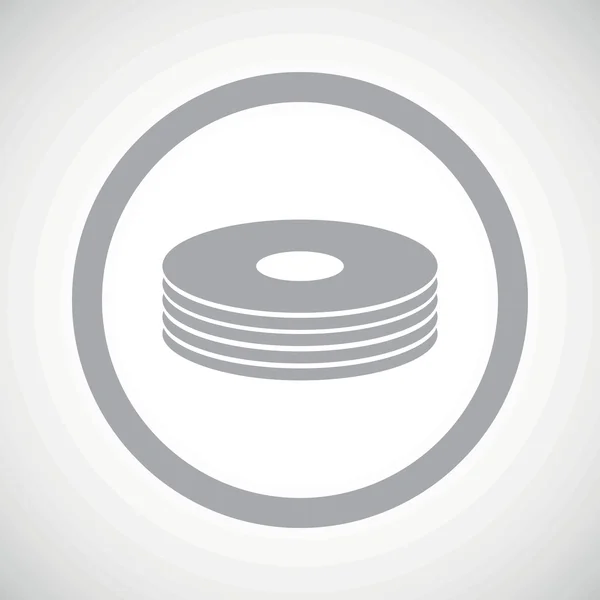 Grey disc pile sign icon — Stock Vector
