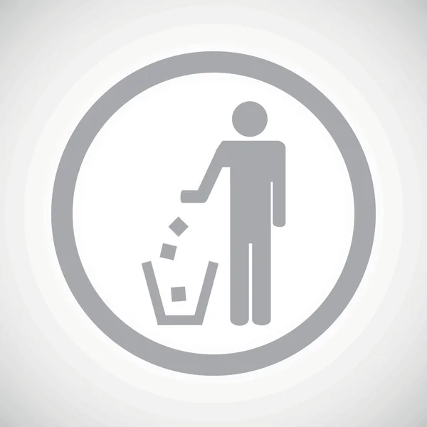 Grey recycling sign icon — 스톡 벡터