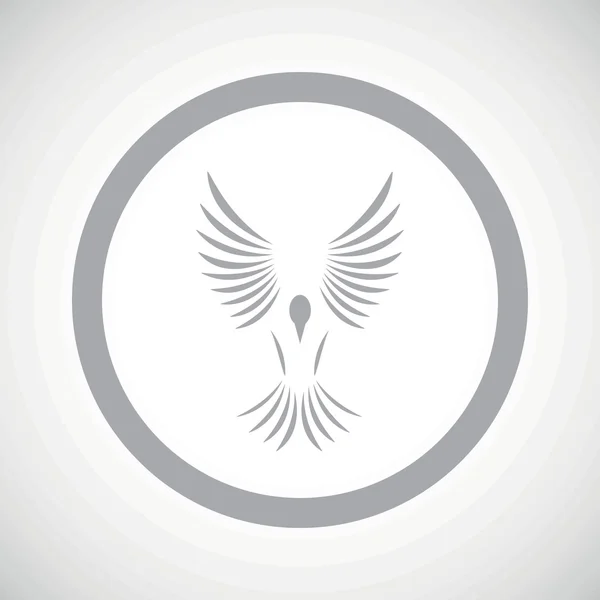 Grey bird sign icon — 图库矢量图片